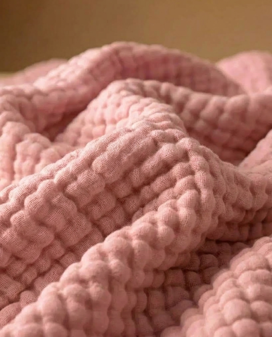 Stugans Muslinfilt i Rosa