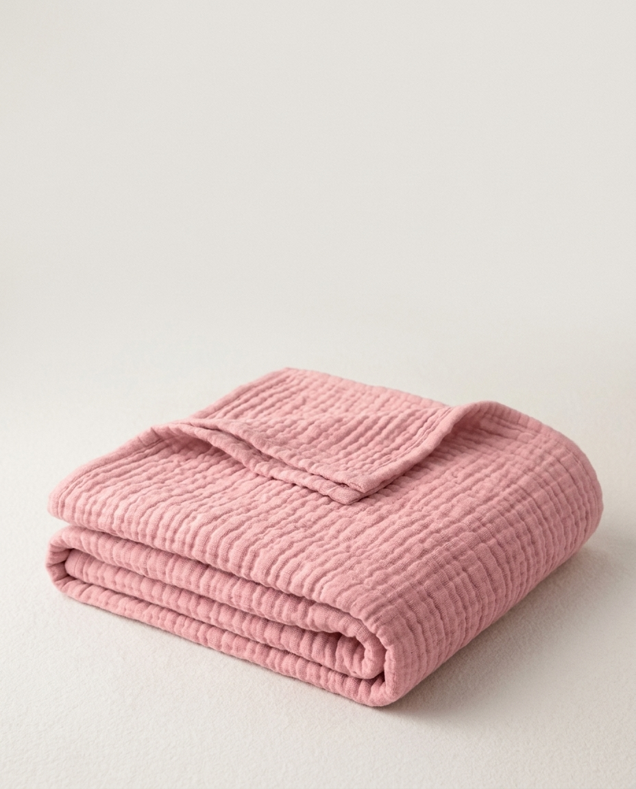 Stugans Muslinfilt i Rosa