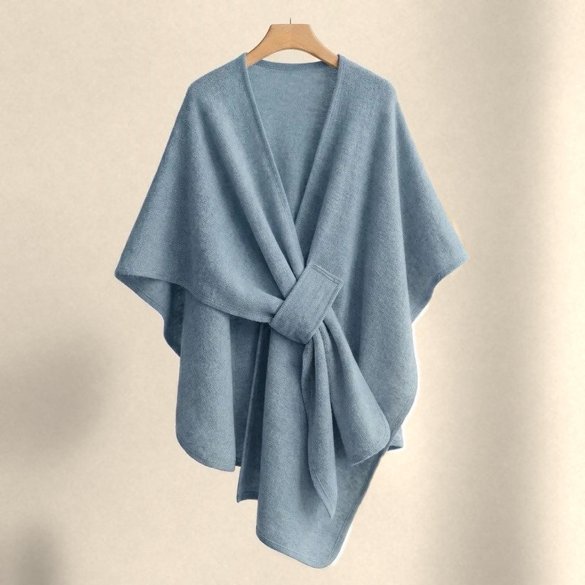 Stugans Poncho i Rökblå