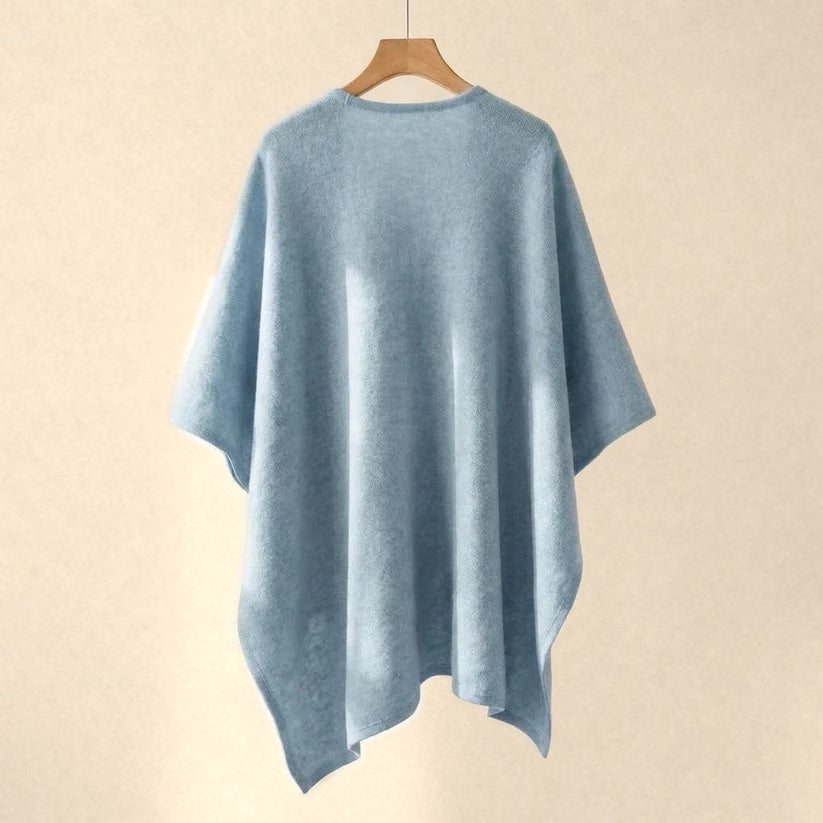 Stugans Poncho i Rökblå